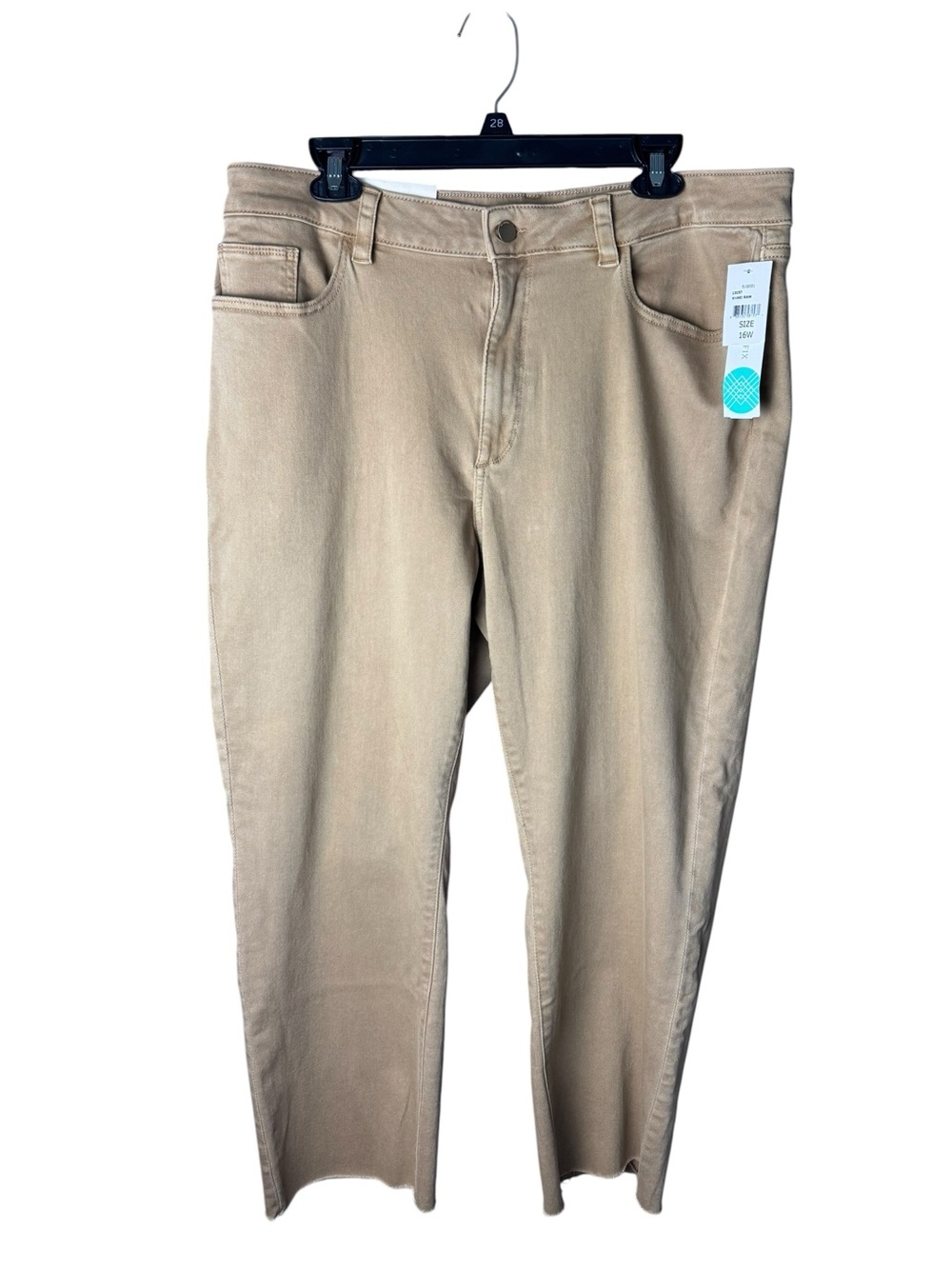 DL1961 Patti Straight High Rise Vintage Ankle Khaki Stretch Jean 16W